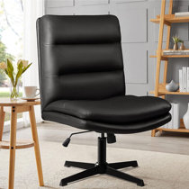 Black office deals chair no wheels